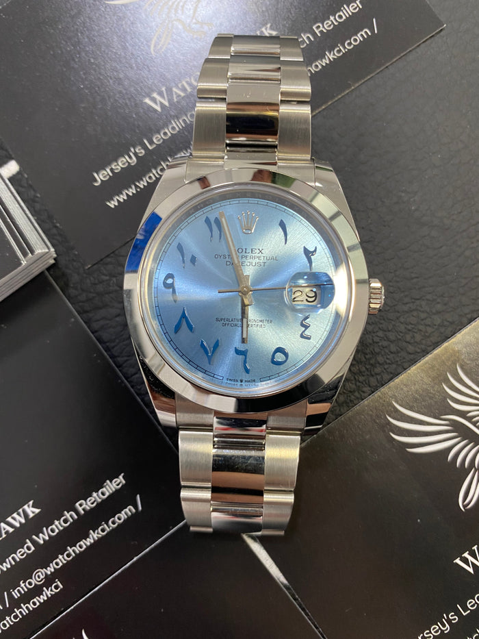 Rolex Datejust 36 — Ref. 126200 Ice Blue Arabic Dial
