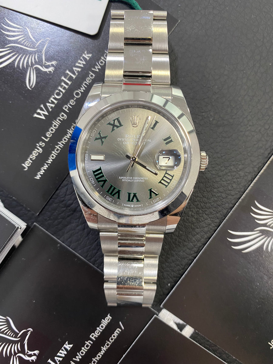Rolex Datejust 41 'Wimbledon' — Ref. 126300 Smooth Bezel Oyster
