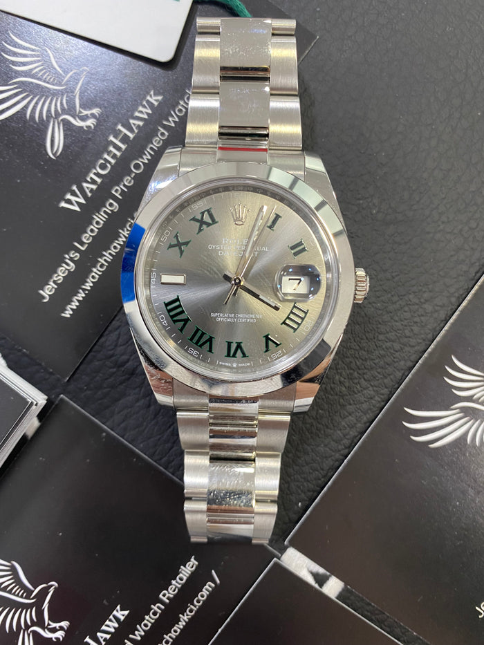 Rolex Datejust 41 'Wimbledon' — Ref. 126300 Smooth Bezel Oyster