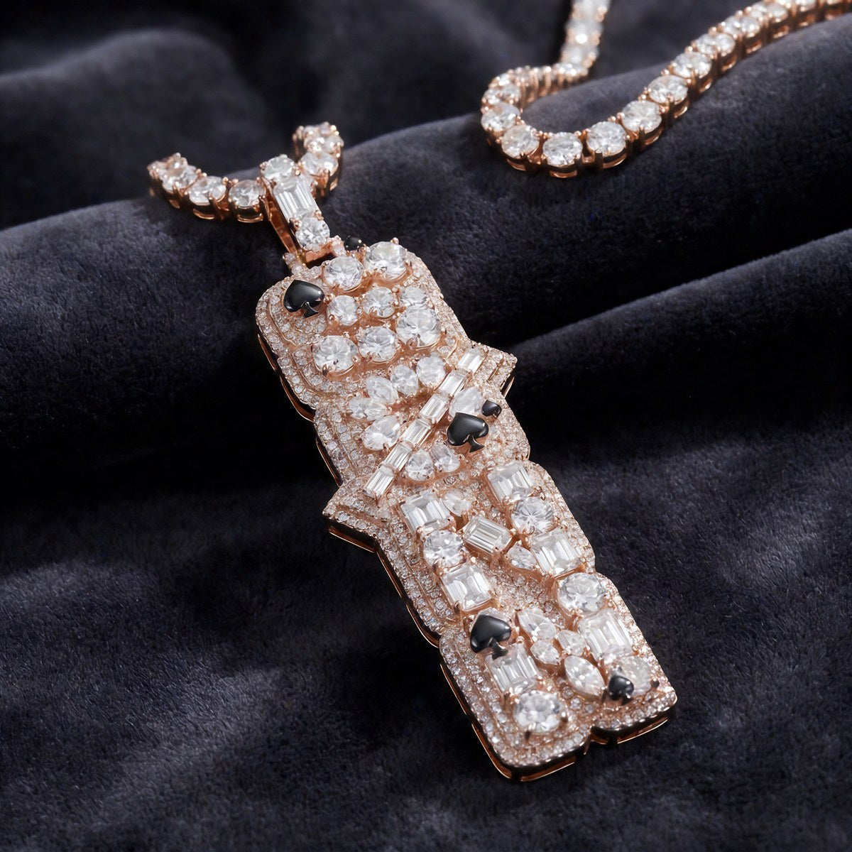 Rose gold iced pendant — WatchHawk Bespoke